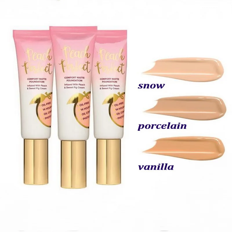 

Make up Face FOUNDATION PEACH FACE FOUNDATION COMFORT MATTE FOUNDATION 48ml 3 color snow porcelain vanilla