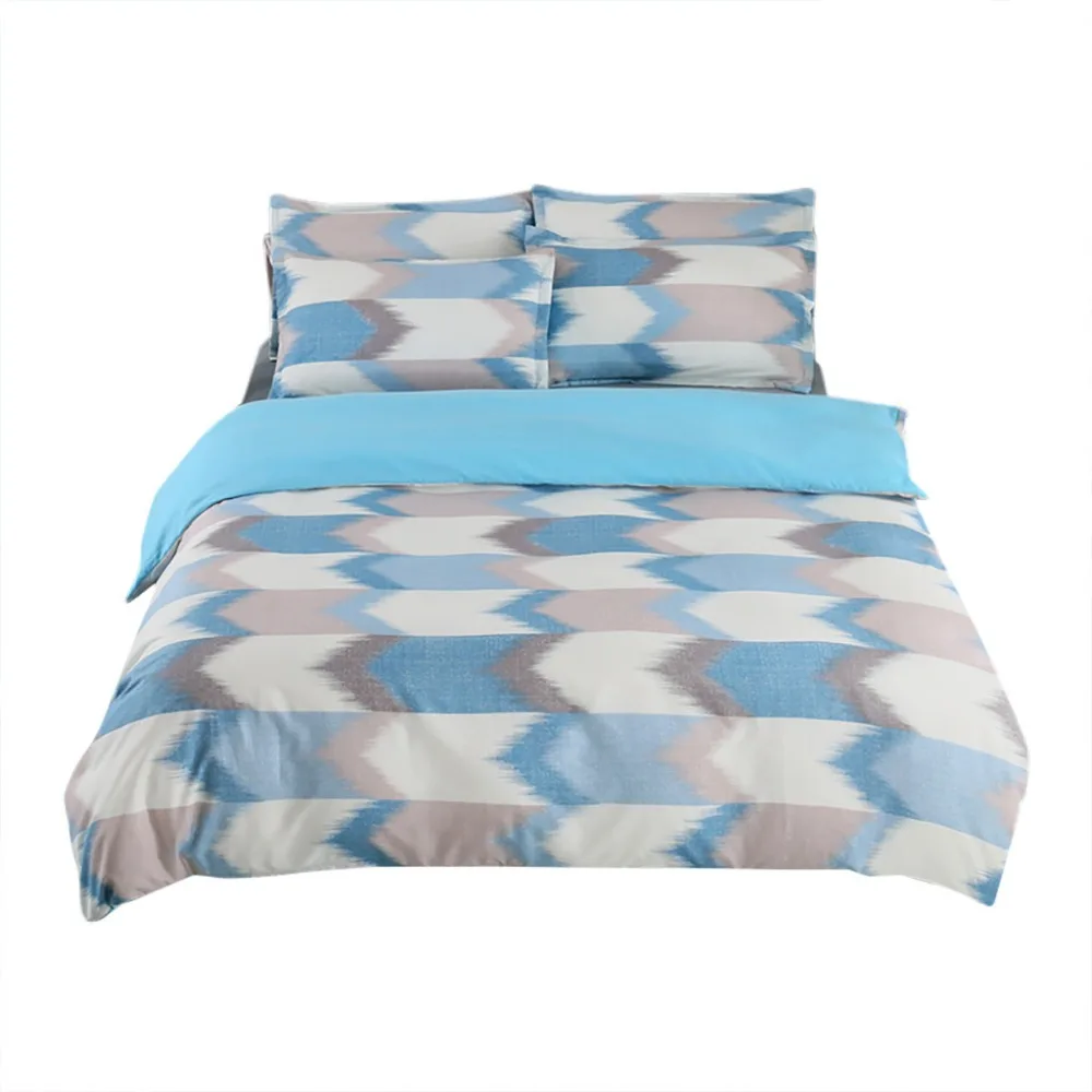 

Quilt Cover Set Polyester Bed Cover Set Bedding Geometric Lattice Plain Quilt Cover Pillowcase Without Sheet Cover K508