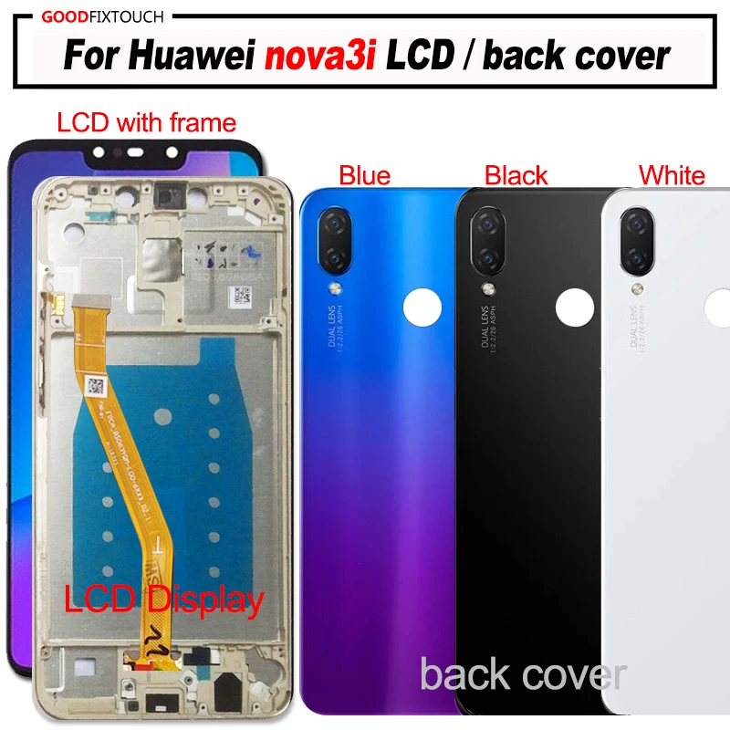 Оригинальный ЖК дисплей для Huawei nova 3i + сенсорная панель дигитайзер в сборе с