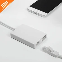 Xiaomi Тетрадь USB-C to VGA порт Gigabit Ethernet мульти-функциональный адаптер 4 k USB 3,0 многофункциональный адаптер Тип usb C
