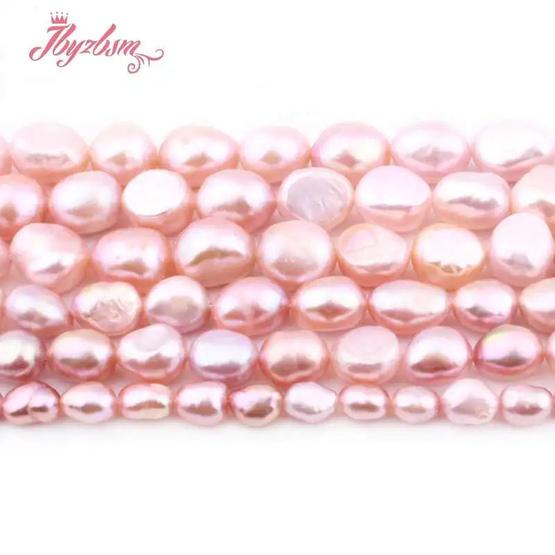 

8-9,9-10,10-11mm Purple Irregular Freshwater Pearl Beads Natural Stone Beads For DIY Necklace Jewelry Making 14.5" Free Shipping