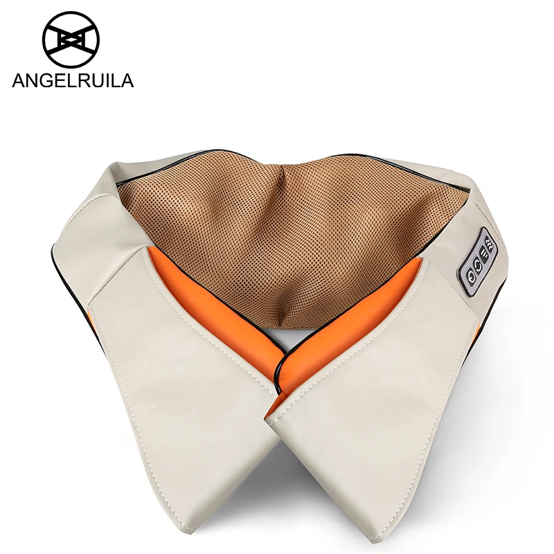 Angelruila U Shape Car Home Neck Massager Electrical Shiatsu Shoulder Back Body Massagers Infrared 3D Massagem