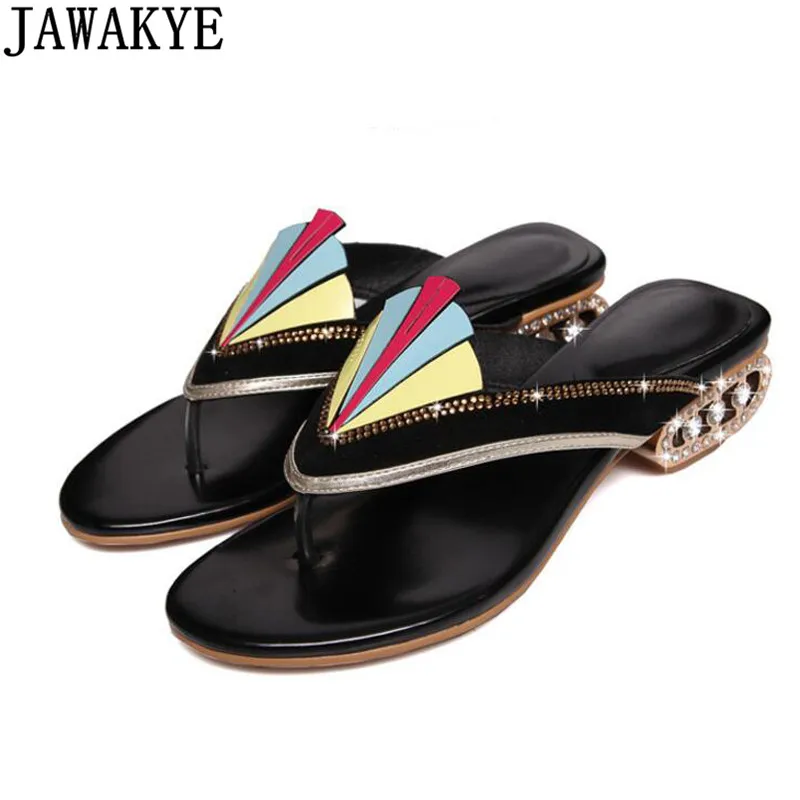 

Rainbow gladiator Sandals Women colorful crystal Studded Outdoor Beach Slippers flipflops Flats Slides 2018 lazy summer shoes