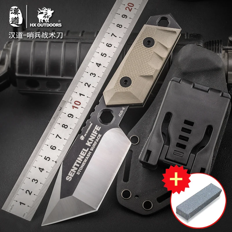 

HX OUTDOORS Gift knife portable EDC defense survival high-end folding knife G10 knife handle AUS-8 blade tactical KNIVES