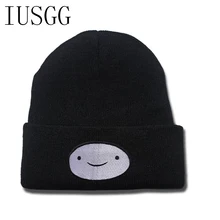 Новинка; зимняя шапка с рисунком смайлика; вязаные шапочки для мужчин и женщин; унисекс; головной убор; женская шапка; Женская Толстая Шапка; Лидер продаж года