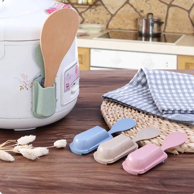Portable Kitchen Eco friendly Tableware Storage Rack Rice Cooker Spoon