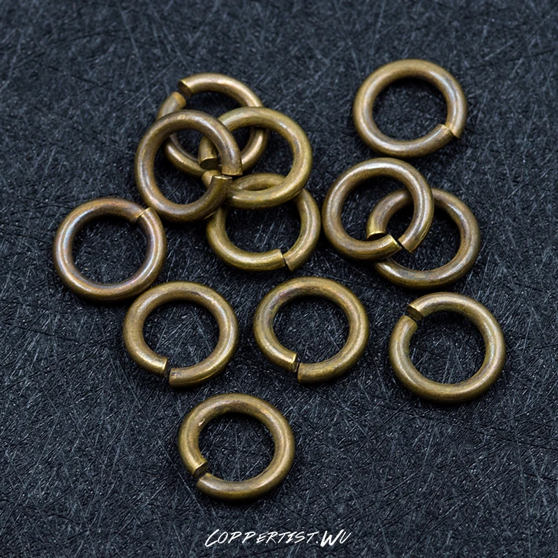 coppertist.wu Handmade Brass Metal Key Holder Split Rings Key Ring Key