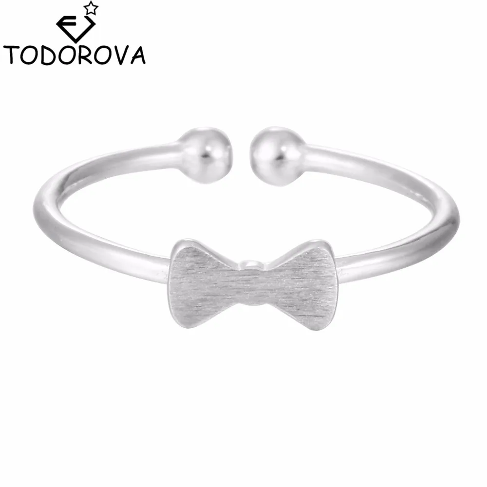 

Todorova Silver Simple Bowknot Open Adjustable Toe Ring for Women Foot Finger Rings Wholesale Female Charm All-match Jewelry