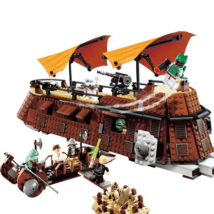 

LEPIN 05090 Star Wars The Jabba`s Sail Barge Sailing Ship 821Pcs Ship-styling Building Blocks Toys Kids Compatible Legoings