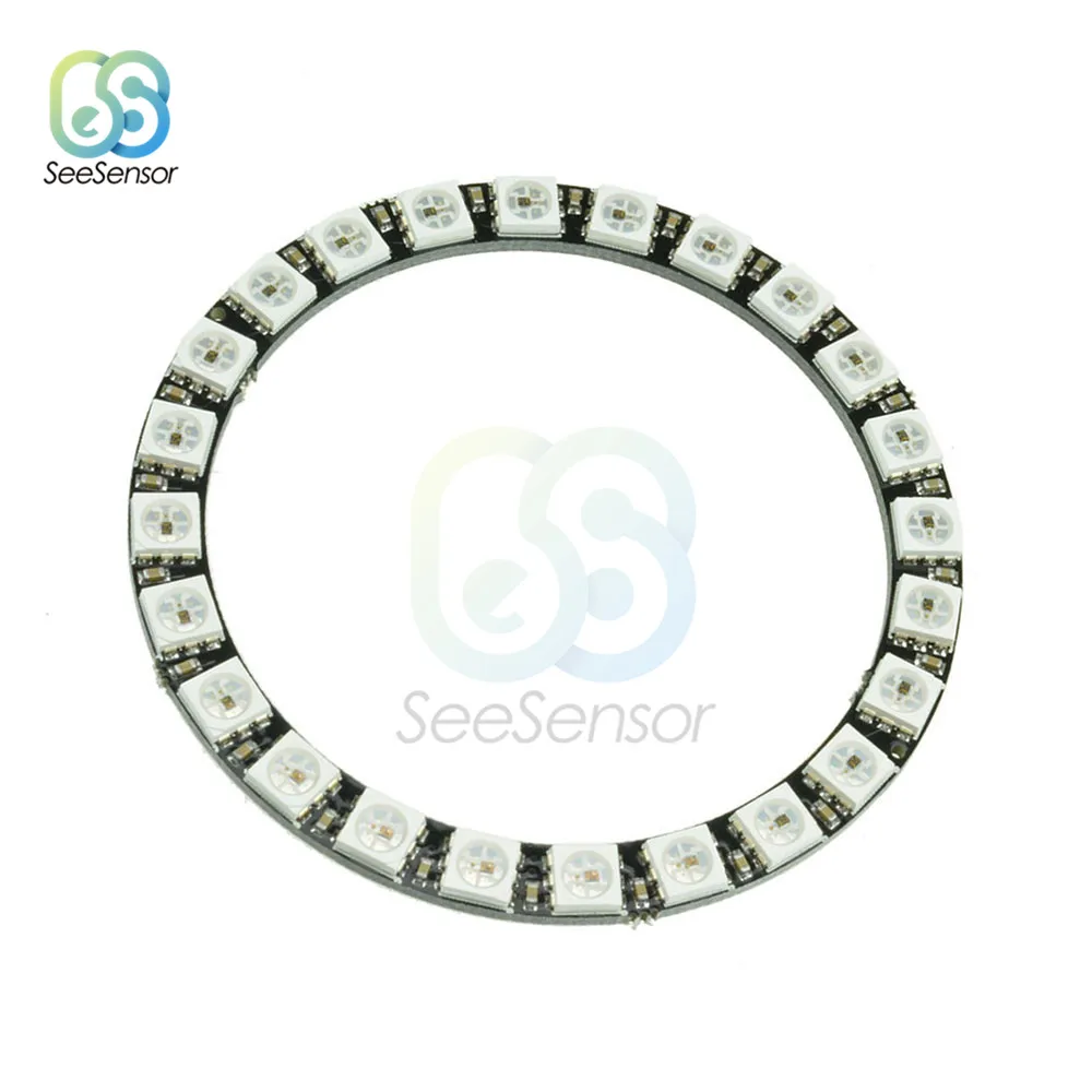 RGB LED 링 램프 원형 24 비트 65mm 모듈 스트립 라이트 통합 드라이버 포함 WS2812B 아두이노 X WS2812 50 -  G마켓 모바일