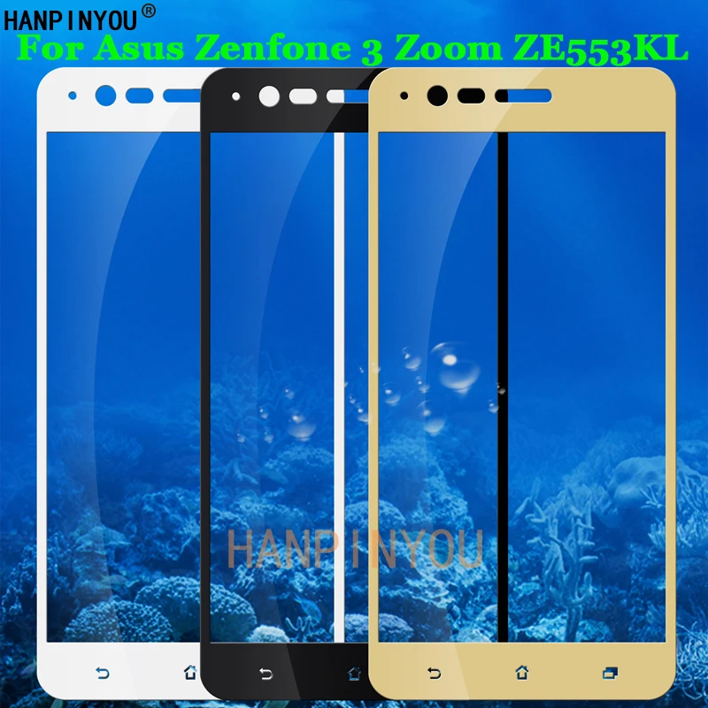 

For Asus Zenfone 3 Zoom ZE553KL / Zenfone Zoom S 5.5" Full Coverage Tempered Glass 9H 2.5D Premium Screen Protector Film