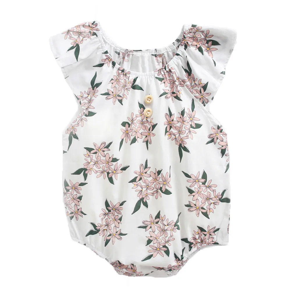 ropa bebe Newborn Infant Baby Boy Girls Summer Print Baby rompers new