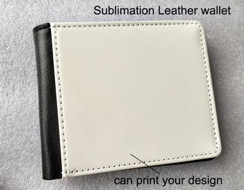 

For Men's Sublimation PU Leather wallet heat press can print your design wholesale 100pcs