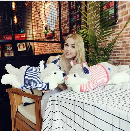 

WYZHY Plush toys, new curls, clothes, hyena, husky, bedroom, bedroom decoration, send friends, children's gifts80CM