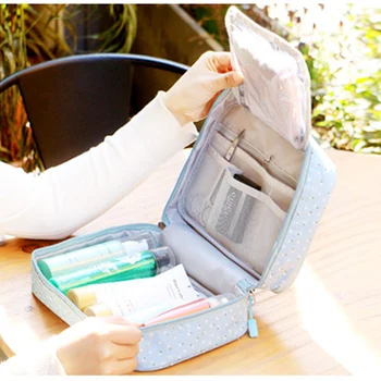 

Women Cosmetic Bag High Capacity Waterproof Makeup Bag Travel Organizer Cosmetologist Case Multi-function Storage Toiletry Pouch