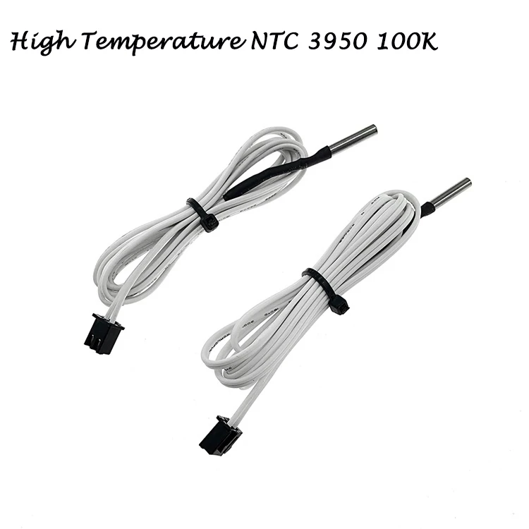 Части 3d принтера HT-NTC100K Ом 3950 термистор 1 м/2 м высокая температура NTC 100K датчик для