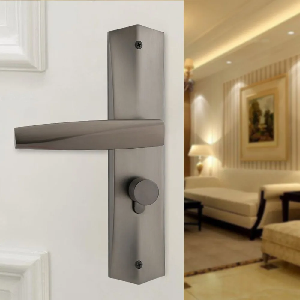Us 24 78 20 Off Modern Fashion Brushed Gold Indoor Mute Door Lock Bedroom Bookroom Door Lock Single Double Opening Doors In Door Locks From Home