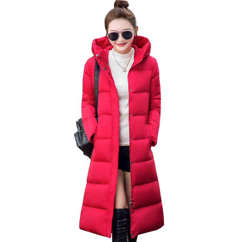 X long Women Parkas Winter Coat Female Cloting Outerwear Cotton padded ...