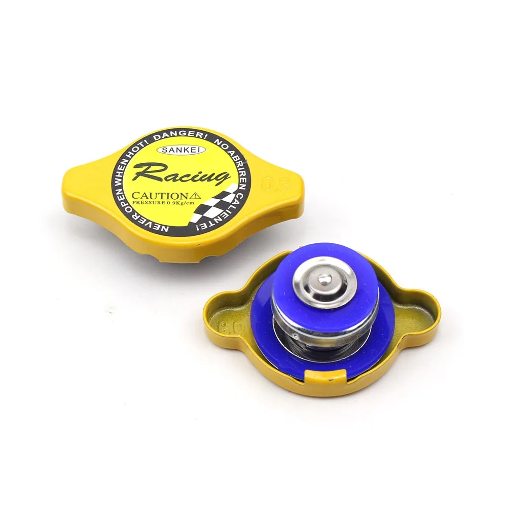yellow 15mm 0,9 бар крышка радиатора 15 мм 9 мм Универсальный гоночный бак для воды высокого давления крышка радиатора - Цвет: yellow 15mm