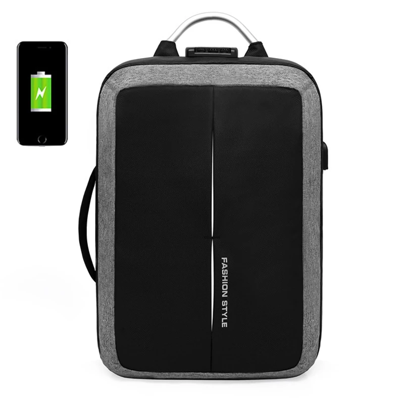 

2018 New Anti-thief USB Recharging Men Backpack NO Key TSA Lock Design Men Business Fashion Message Backpack waterproof Travel