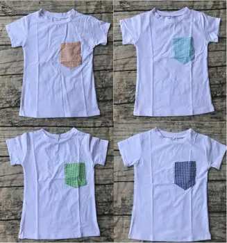 

custom short sleeve kids t shirt children high quality shirts with pocket style holiday baby boy shirts