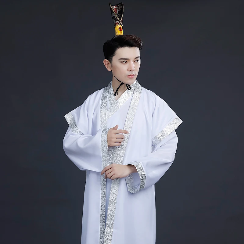 Красный Hanfu для Мужчин Косплей Костюм древняя Студенческая одежда Улучшенный традиционный костюм ханфу белый Hanfu сценический костюм, одежда BL1815