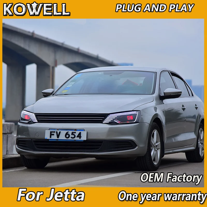 KOWELL автомобильный Стайлинг для VW JETTA MK6 2011 2012- светодиодные фары головного света Audi Стиль Биксеноновые линзы HID автомобиля