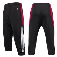 Мужские футбольные тренировочные штаны 3/4, спортивные штаны для бега, йоги, фитнеса, пешего туризма, тенниса, баскетбола, футбола, бега, спортивные штаны, дышащие