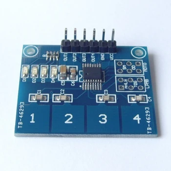 

TTP224 4-Channel Digital Touch Sensor Module Capacitive Touch Switch Button 2.4V-5.5V Board Can Set Output Mode For Arduino DIY