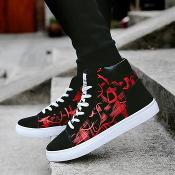 

Spring and Autumn Men Sneakers Comfortable Quality High Top Shoes Men New Casual Shoes Botas Breathable Masculinas Trainers