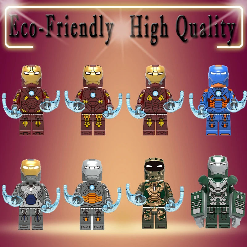 

Building Blocks Super Heroes Bricks Iron Man War Machine Action Figures Model Bricks figures For Children Toys Gift X0255
