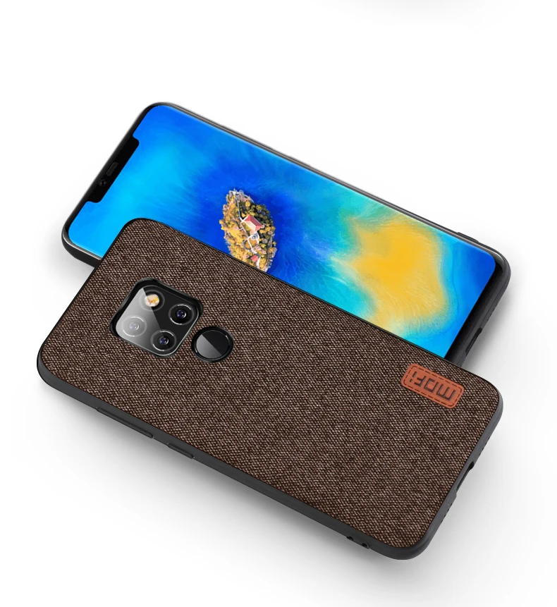 Dành Cho Huawei Mate 20 Bao MOFI Ban Đầu Silicone Giao Phối 20 X Cover Lưng Coque Vải Chống Sốc Giao Phối 20 pro