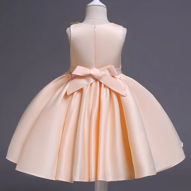 2019 appliqu элегантная детская одежда, платья с цветочным узором для девочек на свадьбу, одежда для первого причастия, платье принцессы, детский