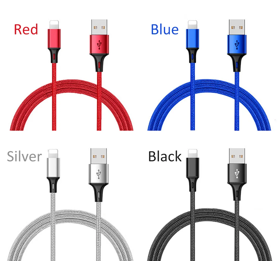 NOHON Nylon Sync Data Charging Cable For iPhone 5 6 7 8 Plus X XS MAX XR Charger Line For iPad Mini 1 2 3 4 Lighting Charge Cord (3)