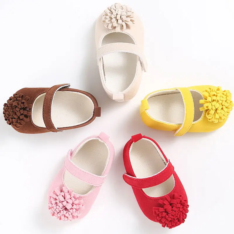 Обувь для новорожденных с мягкой подошвой; обувь принцессы с цветочным рисунком; обувь для малышей; обувь для маленьких девочек