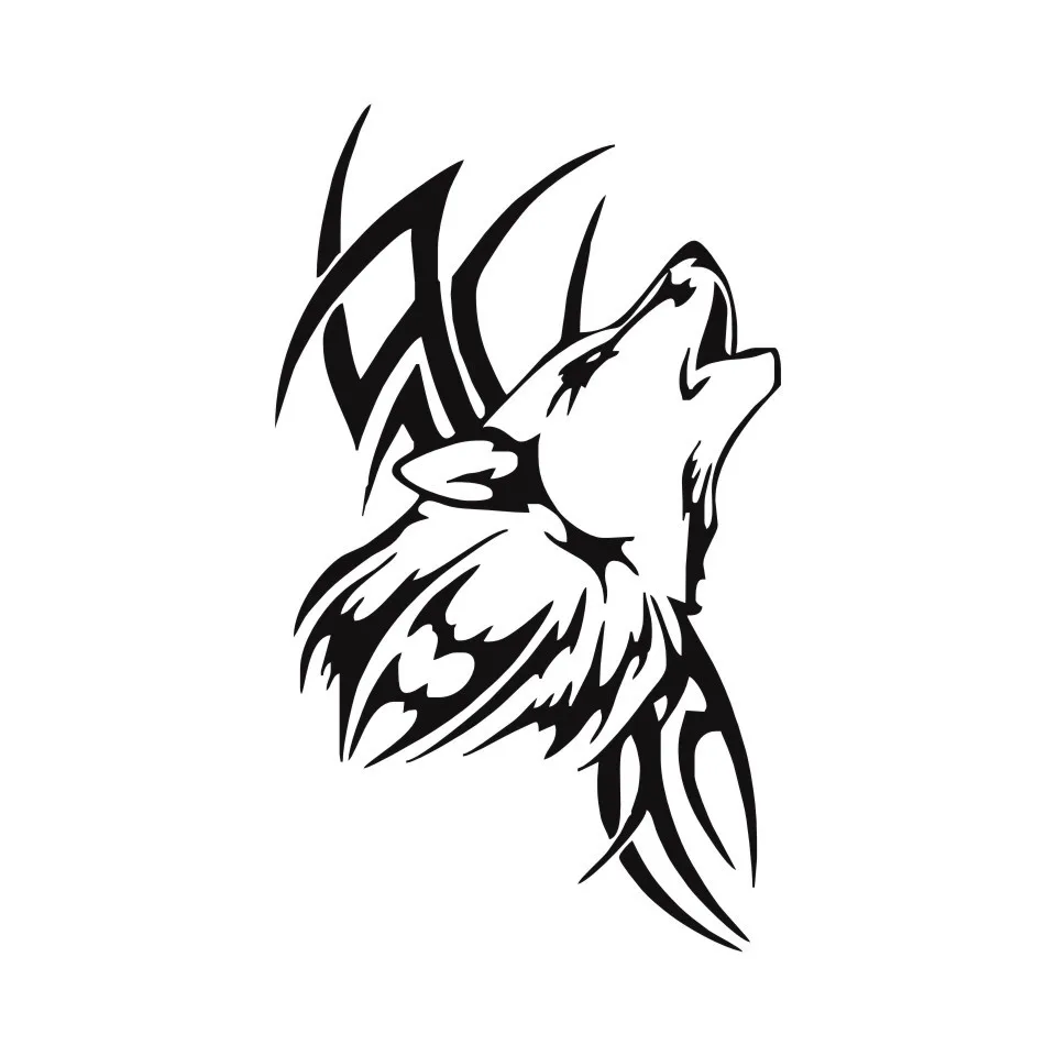 Cunymagos Tattoo Wolf Car Motorcycle Body Stickers Vinyl Car Styling Decal Accessories Window Door Auto Wall Stickers 8 (3)