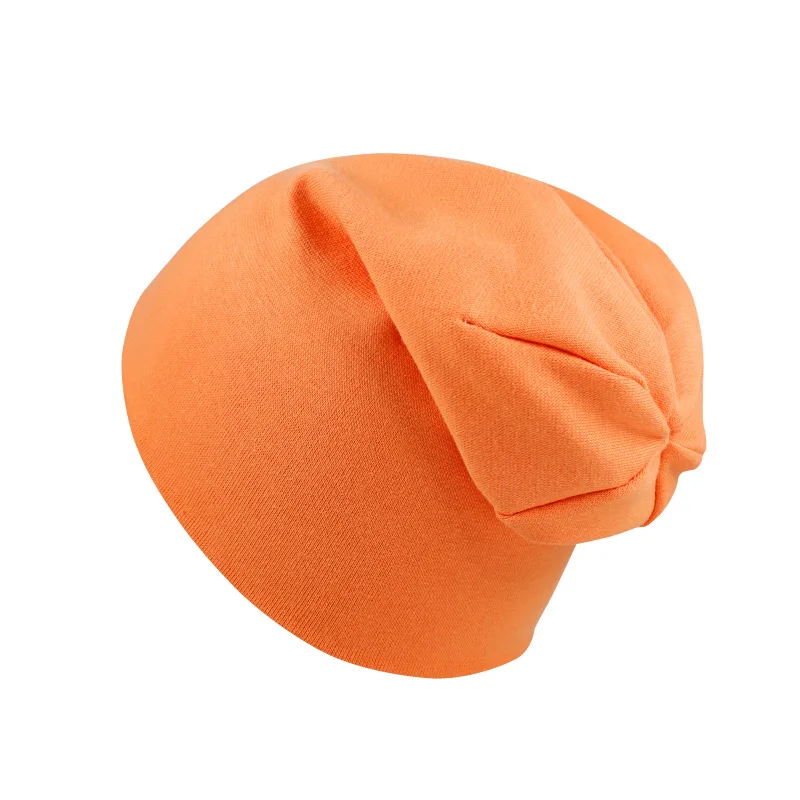 Модная детская шапка для мальчиков, детская шапка в стиле хип-хоп для девочек, эластичная зимняя детская шапочка, детские шапки, шапка для малышей на осень и весну - Цвет: Orange hat