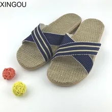 Новые мужские домашние тапочки натуральные тапочки льняные домашние удобные мужские тапки для дома помещений мужские домашние тапочки и льняные шлепанцы