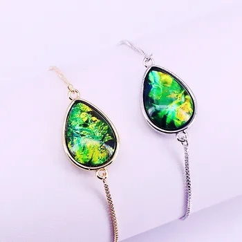 

6Pcs Nature Stone Bracelet Drop Shape Jewelry Sparkling Handmade Femme Bracelets