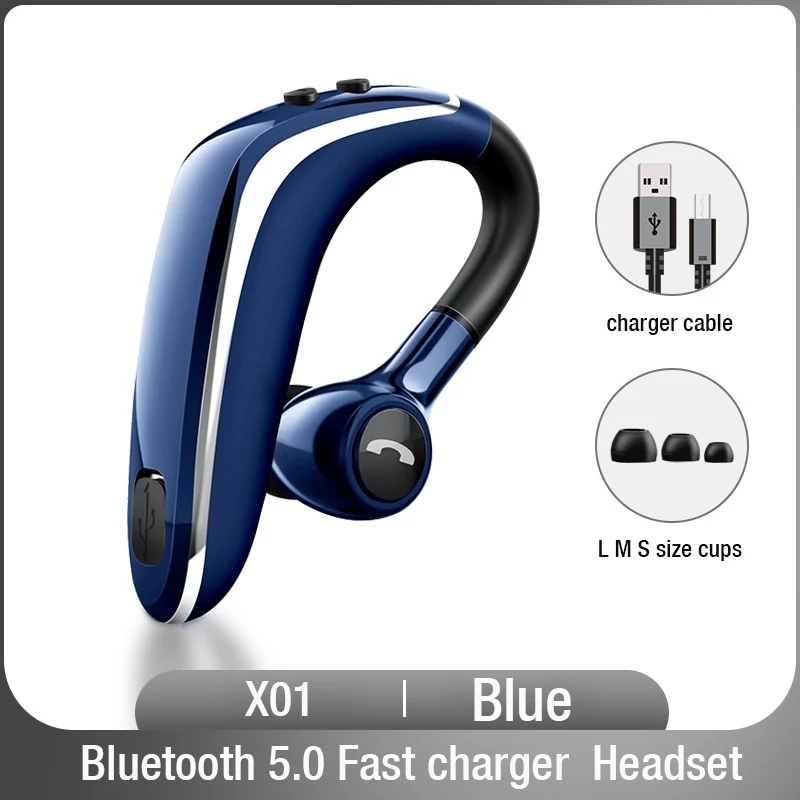 Lymoc X01 Bluetooth наушники быстрое зарядное устройство беспроводные гарнитуры V5.0 Графен рог Hifi стерео HD микрофон громкой связи для iPhone Android - Цвет: X01 Blue