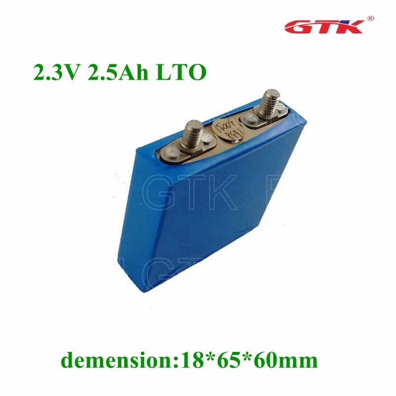 

GTK 2pcs 2.3V 2.4V 2.5Ah LTO battery 2500mAh 2.3v Lithium titanate battery lithium batterry pack diy for ebike power tools