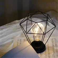 USB железная настольная лампа светодио дный LED скандинавский стиль домашний офисный Декор красивый орнамент несколько железных проводов Сделано чехол Праздничная лампа дропшиппинг