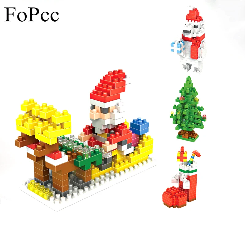 

Christmas Gifts Santa Claus Deer Socks Snowman Bear Building Blocks Toys for Children Christmas Birthday Xmas Gift Lmings