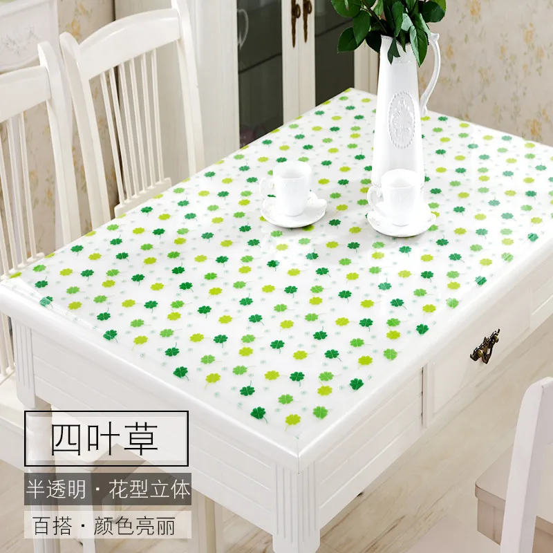  2018 new marble pattern tablecloth 1.0mm thick crystal board placemats for dining room oilproof wat