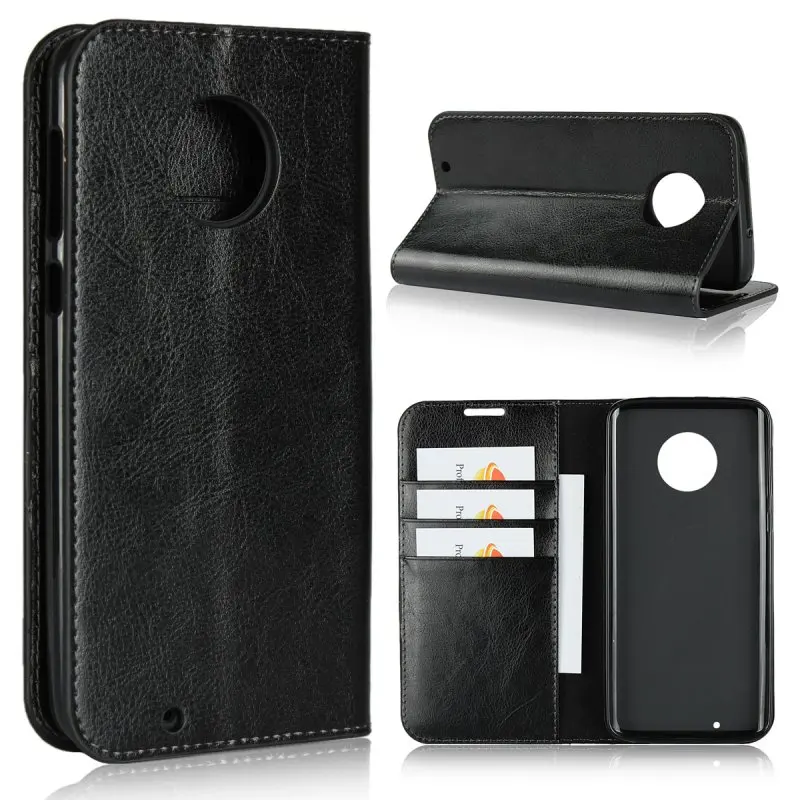 Genuine Leather Case For Motorola Moto G6 Luxury Wallet Cases Cover Flip Phone Case For Moto G 6