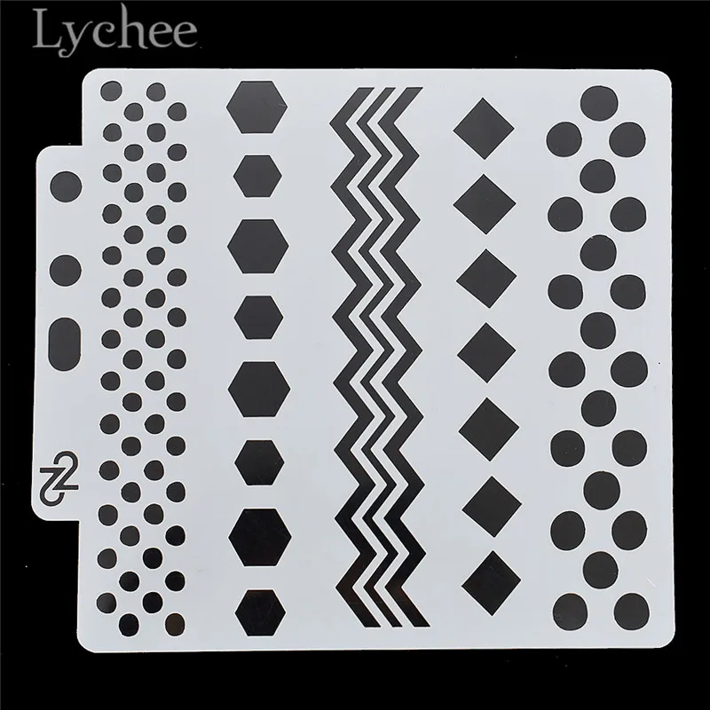 Lychee трафареты с рисунком спасательных символов и цифр для творчества слойные