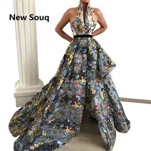 Сексуальное платье на бретельках с открытой спиной и разрезами по бокам, платье для выпускного вечера из тюля с принтом es, длинное платье для выпускного вечера с коротким шлейфом, южноафриканские вечерние платья