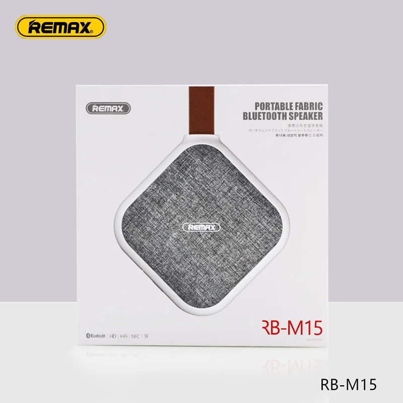 Портативные тканевые bluetooth колонки Remax с поддержкой tf карты NFC подключения