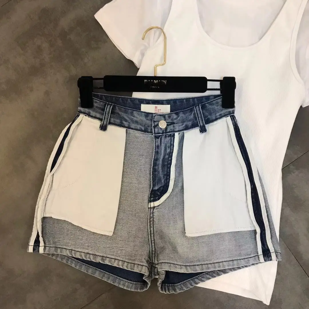 

Jeans Woman Direct Selling Cotton Medium Mid 2019 Spring New Pocket Decoration Anti-wear Trend Denim Shorts Women Womens Jeans