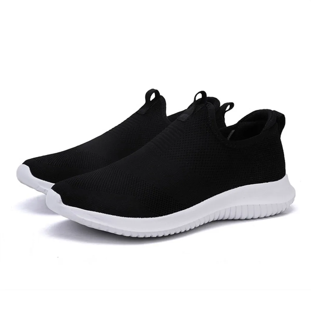 

2019 New Casual Shoes Men Breathable Mesh Summer Mesh Shoes Sneakers Fashionable Simple Solid Color Movement Shoes